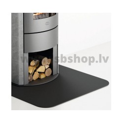 Grīdas aizsarga panelis kamīniem Eva Calor 800x800 melns [EN]