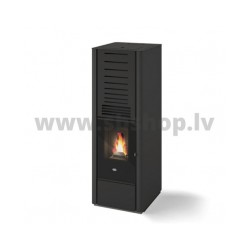 Granulu kamīns ar gaisa apsildi Eva Calor KAREN 9,5 kW melns