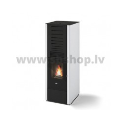 Granulu kamīns ar gaisa apsildi Eva Calor KAREN 9,5kW balta