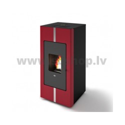 Granulu kamīns Eva Calor HYDRO TOSCA 20 kW ar centrālapkuri sarkana