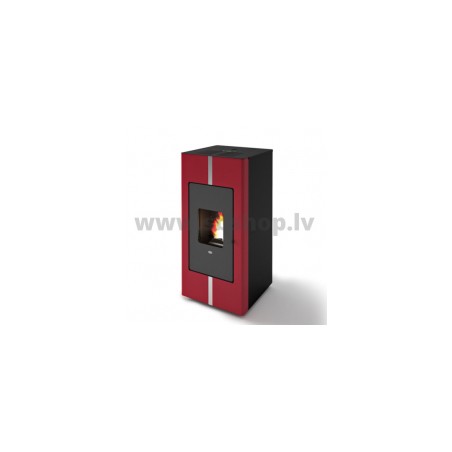 Granulu kamīns Eva Calor HYDRO TOSCA 20 kW ar centrālapkuri sarkana [EN]