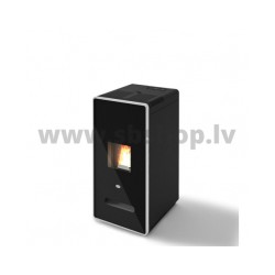 Granulu kamīns ar gaisa apkuri Eva Calor ZELDA 9,5kW melns