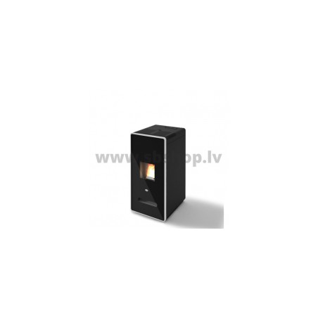 Granulu kamīns ar gaisa apkuri Eva Calor ZELDA 9,5kW melns