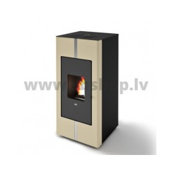Granulu kamīns Eva Calor TOSCA 24 kW ar centrālapkuri bēšs