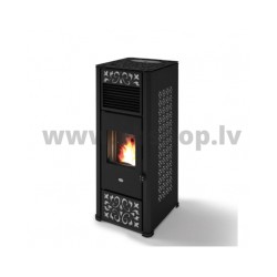 Granulu kamīns Eva Calor GEMMA  13 kW melns/balts