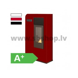 Granulu kamīns Eva Calor ZITA SLIM 7.5 kW sarkans