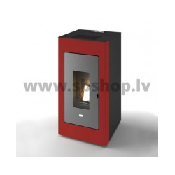 Granulu kamīns Eva Calor HYDRO LUISA 12.5 kW + sarkans