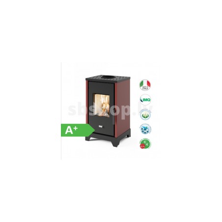 Malkas kamīns Eva Calor LELA NEW 6 kW sarkans