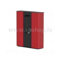 Granulu kamīns Eva Calor MANUELA 9,4kW sarkans