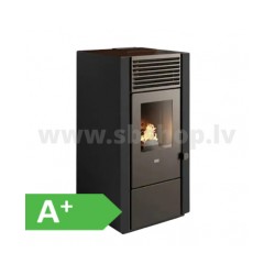Granulu kamīns ar 1 papildus gaisa izvadu Eva Calor MARISA 9.2kW melns