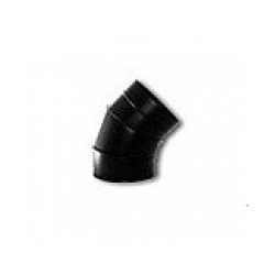 Melnā tērauda skursteņa līkumi bez tīrīšanas lūkas 45º d120