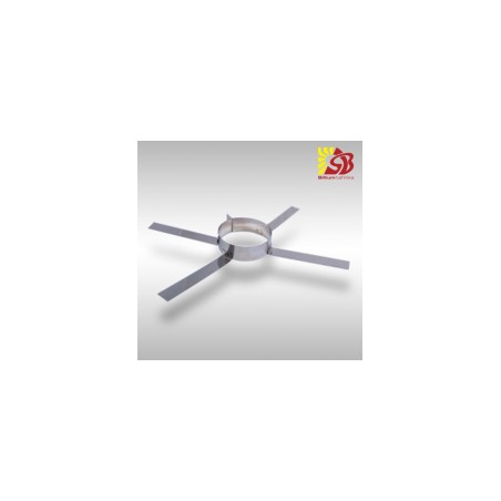 Izolēti nerūsējoša tērauda skursteņa sienas stiprinājums DN230/50-80