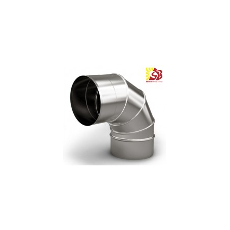 Neizolēti nerūsējošā tērauda skursteņa līkums 90° DN150 [EN]