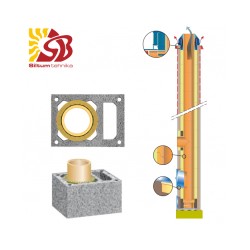 Keramzīta dūmvads D160 6m vienkanāla ar ventilāciju