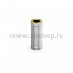 UMK Skursteņa caurule 0.5m, dubultsienu, D130x200, AISI439/439, 1.0/0.5mm