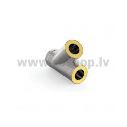 UMK Skursteņa trejgabals 45*, dubultsienu, D150x220, AISI439/439, 1.0mm/0.5mm