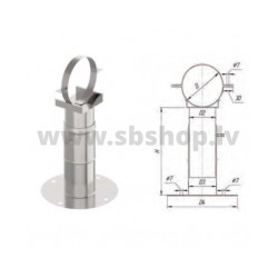 UMK Sienas stiprinājums, D150, AISI439/1.0mm 20-35, teleskopisks