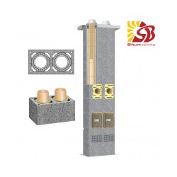 Schiedel RONDO PLUS keramzīta dūmvadi, dubultais d160/160 7m