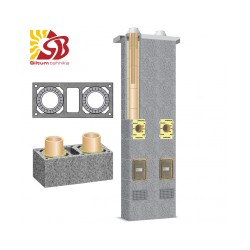 Schiedel RONDO PLUS keramzīta dūmvadi, dubultais ar ventilāciju d160V180 9m