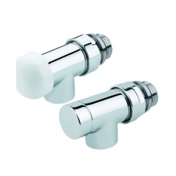 Radiatoru Termoventīļu komplekts, aksiālais REVERSA ar vītni eirokonusam 1/2x3/4''', hroms [EN]