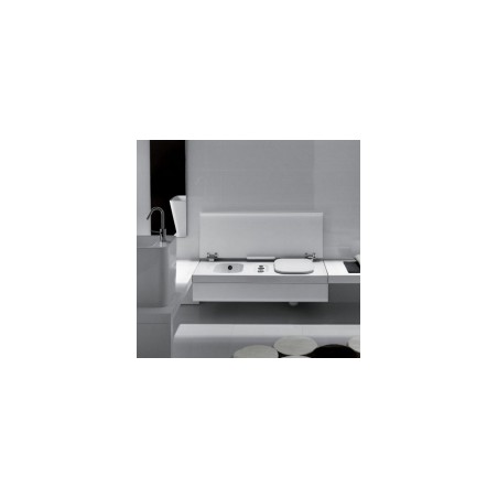 HATRIA G-FULL Pods labās puses WC+bidē komplekts ar baltu SC vāku 120x50cm, piekarināms pie sienas, balts [EN]