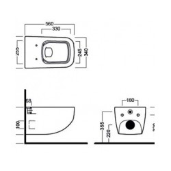 HATRIA NEXT pods piekarināms Rimless ar SoftClose vāku [EN]
