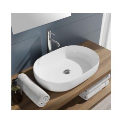 Izlietne HATRIA HAPPY HOUR 12:00S, 57x38x15cm, balta, liekama uz virsmas [EN]