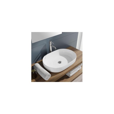 Izlietne HATRIA HAPPY HOUR 12:00S, 57x38x15cm, balta, liekama uz virsmas [EN]