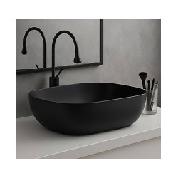 Izlietne HAPPY HOUR 12:00S, 57x38x15cm, black matt krāsa [EN]