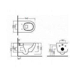 HATRIA FUTURA pods piekarināms ar Soft Close SLIM vāku AKCIJA VORTEX skalošas sistēma, rimless [EN]