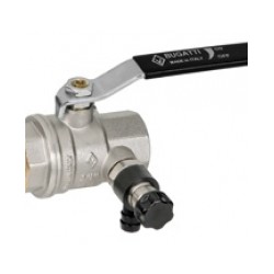 Ventīlis BUGATTI ar atgaisotāju i-i 1" ar garo rokturi