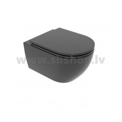 WC pods piekarināms LIKE ar SC vāku,Rimless, Melns matēts, GSG ceramica [EN]