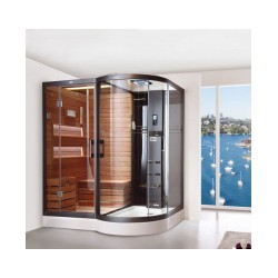 Sauna+tvaika pirts TERRANO 1850x1380x2240 kreisā