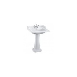 Washbasin Burlington CLASSIC 65cm, white BEZ kājas