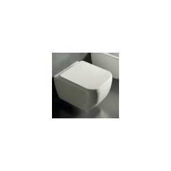 HATRIA BIANCA Rimless toilet bowl wall-hung with Soft Close lid