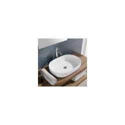 Washbasin HATRIA HAPPY HOUR 12:00S, 57x38x15cm, white, liekama uz virsmas