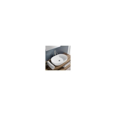 Washbasin HAPPY HOUR 12:00S, 57x38x15cm, white matēta