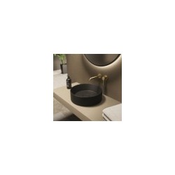 Washbasin HAPPY HOUR 7:00S, D44x15cm, black matēta