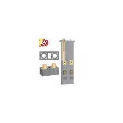 Schiedel RONDO PLUS ceramic chimneys, double with ventilation d140V200 5m
