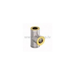 PRO Chimney Insulated tee D120/220 90gr.ar cleaning hatch and kond savāc