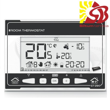 TECH Istabas termostats progr. EU-290v3 melns