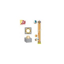 Ceramic flue duct D140 7m single-channel