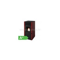 Granulu fireplace with 1 papildus gaisa izvadu Eva Calor MARISA 9.2kW red