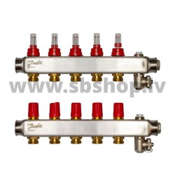 SSM-5F Kolektors 5+5 ar plūsmas mērītāju 1 DANFOSS