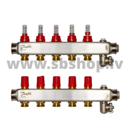 Kolektors SSM-5F 5+5 ar plūsmas mēr. 1 DANFOSS