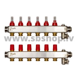 SSM-6F Kolektors 6+6 ar plūsmas mērītāju 1 DANFOSS