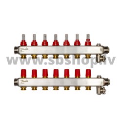 SSM-7F Kolektors 7+7 ar plūsmas mērītāju 1 DANFOSS