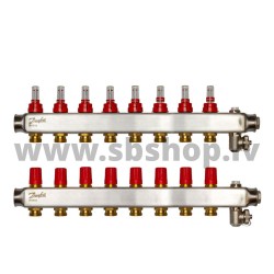 SSM-8F Kolektors 8+8 ar plūsmas mērītāju 1 DANFOSS