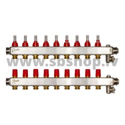 SSM-9F Kolektors 9+9 ar plūsmas mērītāju 1 DANFOSS