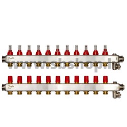 SSM-11F Kolektors 11+11 ar plūsmas mēr. 1 DANFOSS